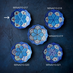 ペルシャのエナメル皿　ジュエリートレイ　飾り皿　Φ10ｃｍ【ミーナーカーリー017】 7枚目の画像