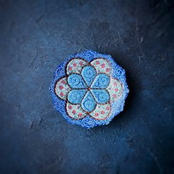ペルシャのエナメル皿　ジュエリートレイ　Φ10ｃｍ【ミーナーカーリー019】 1枚目の画像