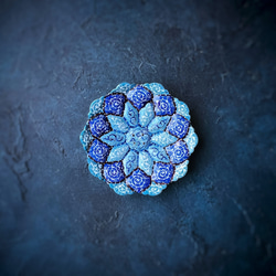 ペルシャのエナメル皿　ジュエリートレイ　飾り皿　Φ11ｃｍ【ミーナーカーリー023】 1枚目の画像