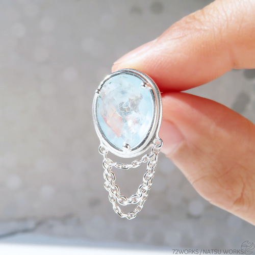 週間売れ筋 アクアマリン NATSU ブローチ Brooch Aquamarine / ブローチ アクセサリー