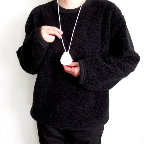 レザーミニ巾着ネックレス 吟面 鹿革 アクセサリーケース ミニバッグ