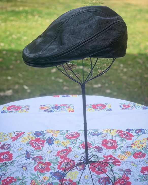レザーハンチング帽 Made in USA 【Hats in the Belfry 80s/90s】 2枚目の画像