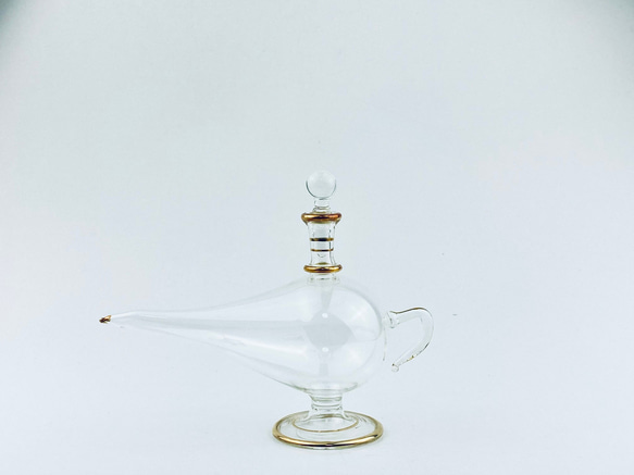 【W000】アラジンランプ - Aladdin Lamp (Lサイズ)- エジプシャングラス - ハーバリウム 用 1枚目の画像