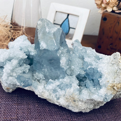 【ゲリラ値下げ！！】夫婦円満！セレスタイト(天青石)原石܀良品マダガスカル産 4枚目の画像