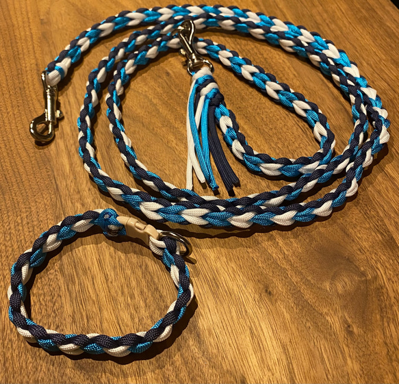 オーダー製作】パラコード リード（ハート編み） リード・首輪