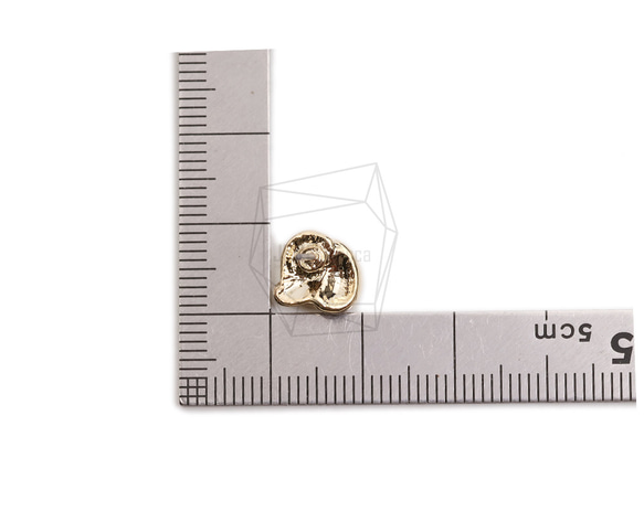 ERG-2349-G【2個入り】フープピアス/Hoop Post Earrings/9.6mm X 9.8mm 5枚目の画像