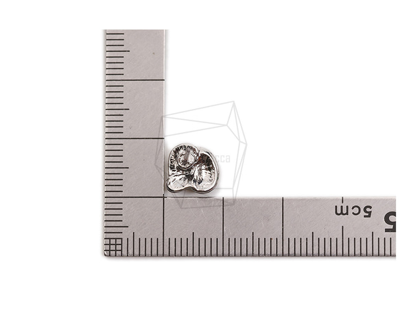 ERG-2349-R【2件】圈形耳環/圈形柱式耳環/9.6mm X 9.8mm 第5張的照片