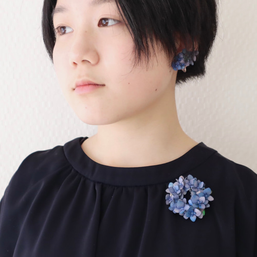 希少☆カネコイサオのリースコサージュ☆ブルー 爽やか三日月リース(No.W-55) | Re oreo Factory Bozi のブログ