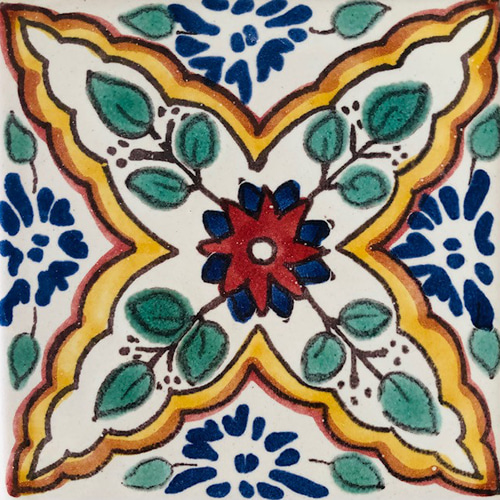 チュニジアタイル4枚セット 万華鏡を覗いた世界のよう ガルビ0791