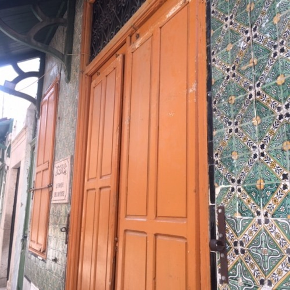 チュニジアタイル枚セット　曼荼羅のような模様のタイル　ガルビ0786 9枚目の画像