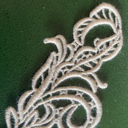 最高級綿ギザ45コットンレースモチーフ・海島綿ワンポイント #5955 3枚目の画像