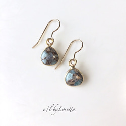 コッパーアマゾナイトmarron pierce/earring 1枚目の画像