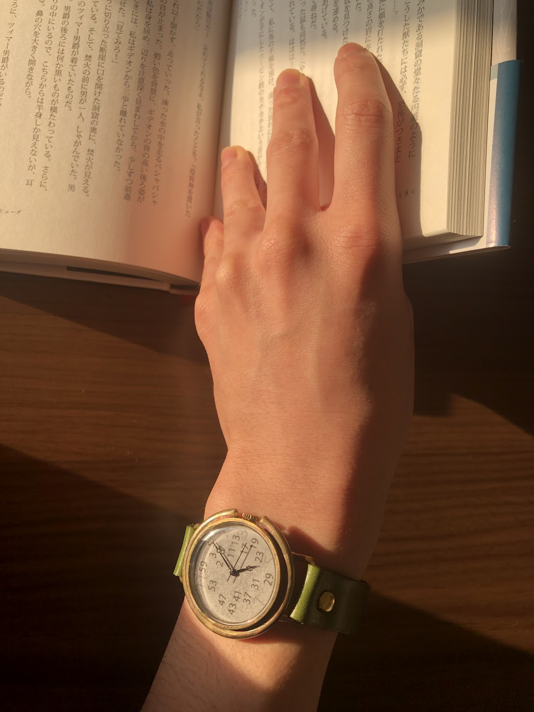 【腕時計ユリク】素数時間計/ベルト幅15ｍｍ