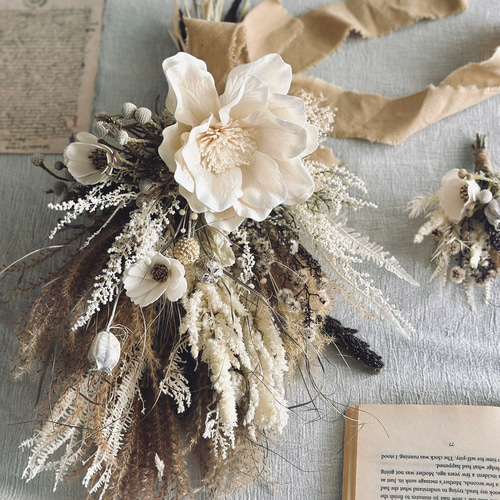 Sold！ヘッドパーツ & ブートニアset販売 ウェディング【ハンドメイド品】 Sold！ヘッドパーツ & ブートニアset販売 ウェディング【ハンドメイド品】