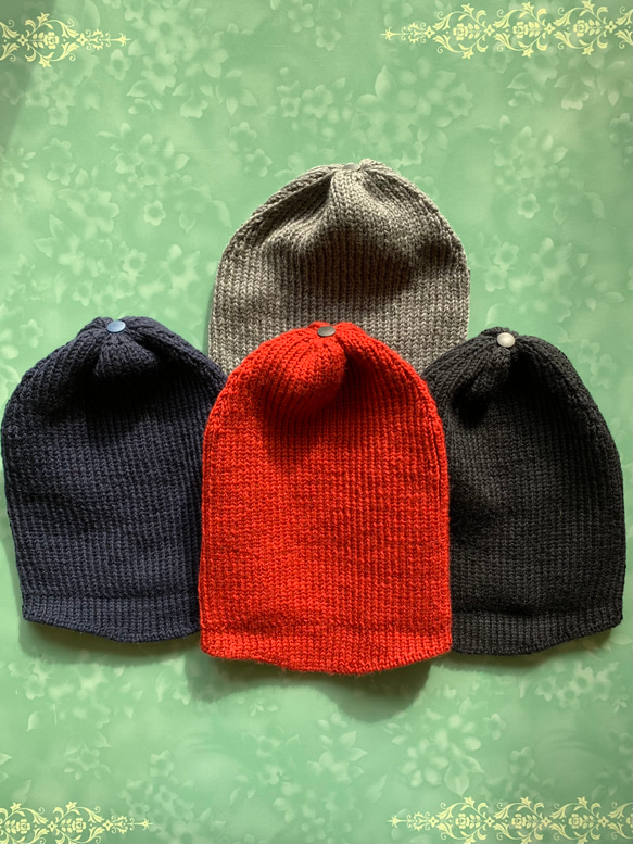 21st Century Squid man knit cap(赤/紺/灰/黒) 2枚目の画像