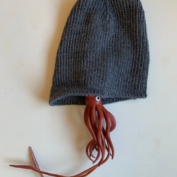 21st Century Squid man knit cap(赤/紺/灰/黒) 15枚目の画像
