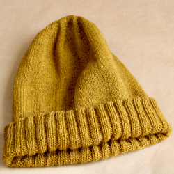 NZポッサム・メリノ・シルク　薄くて軽いシンプルメリヤス帽　ブロンズ 6枚目の画像