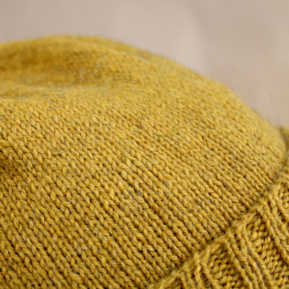 NZポッサム・メリノ・シルク　薄くて軽いシンプルメリヤス帽　ブロンズ 5枚目の画像
