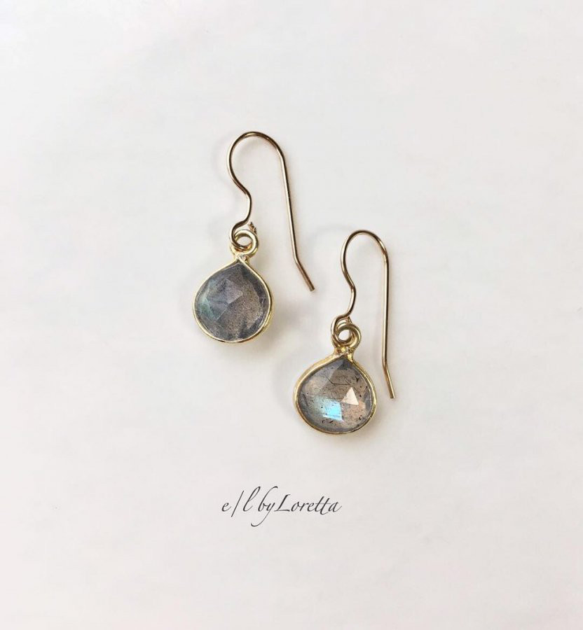 ラブラドライト marron pierce/earring
