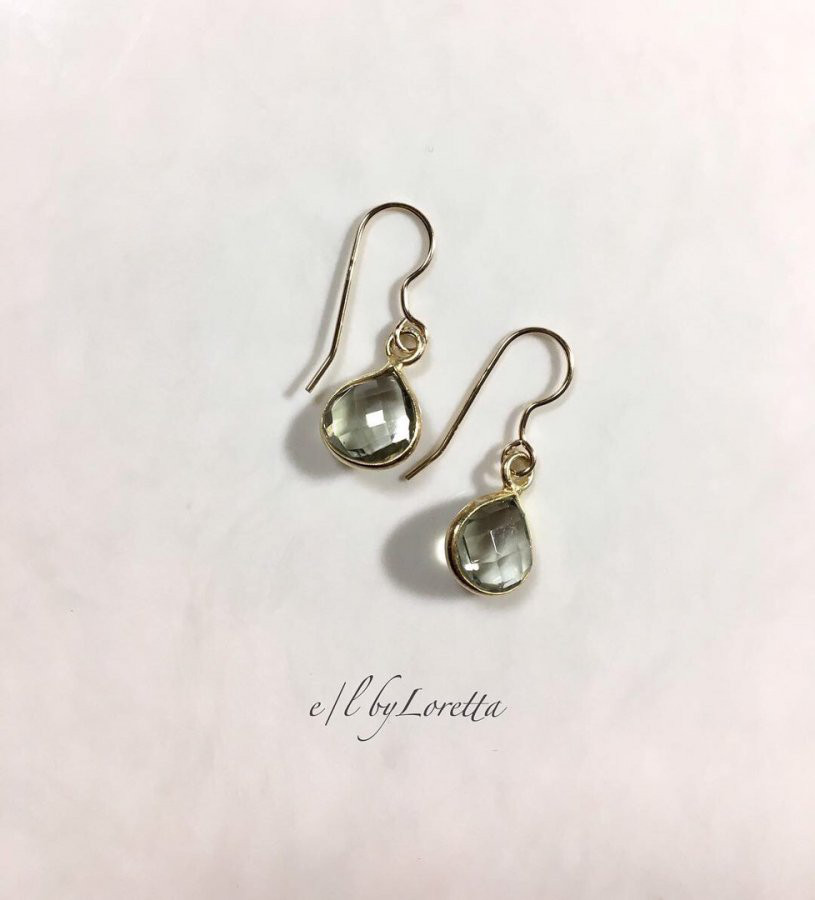 グリーンアメジスト marron pierce/earring
