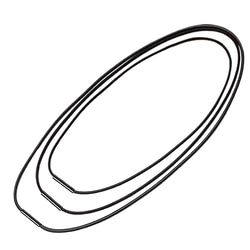 ネックレス ロープ ワックス ロープ ガン ブラック ライス バックル ロープの太さ: 1.5mm チェーン バックル: 2.5 1枚目の画像