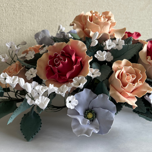 Amazon｜Ziosxin 造花セット 鉢植えのバラの花 盆栽 フェイク