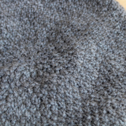 NZポッサム・メリノ　かのこ編みのニット帽　手染めグレー 6枚目の画像