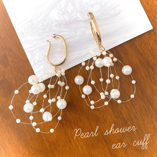 ブラウンサテンラッフルヘアアクセサリー リトルムーン シュシュ［大人カラー サテン 上品 しっかり