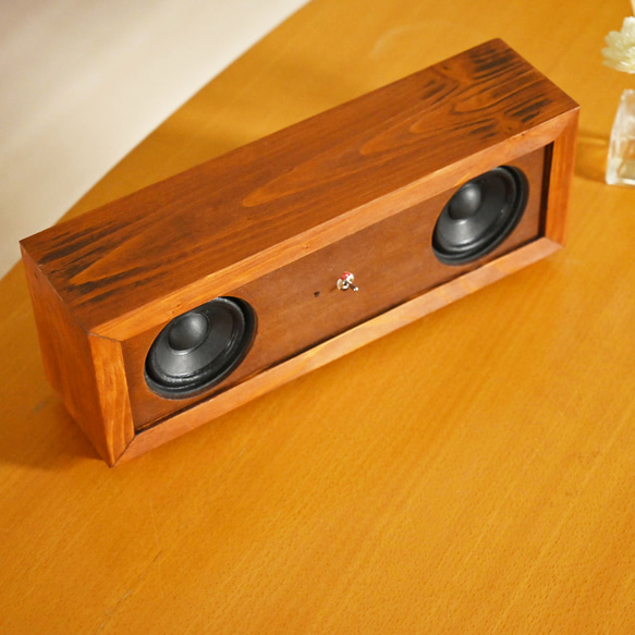 木製　オーディオ　ステレオ　スマホスピーカー　直径80mm　Bluetooth　接続　木のやさしい音質 11枚目の画像