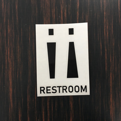 トイレマーク　RESTROOM　カッティングシート　切文字　ピクトサイン　ピクトグラム　男女　type-C 5枚目の画像