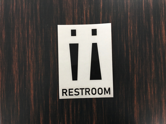 トイレマーク　RESTROOM　カッティングシート　切文字　ピクトサイン　ピクトグラム　男女　type-C 5枚目の画像