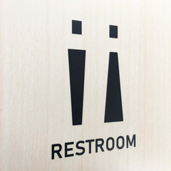 トイレマーク　RESTROOM　カッティングシート　切文字　ピクトサイン　ピクトグラム　男女　type-C 3枚目の画像