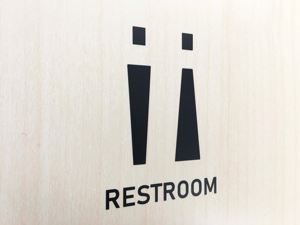 トイレマーク　RESTROOM　カッティングシート　切文字　ピクトサイン　ピクトグラム　男女　type-C 3枚目の画像