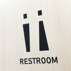 トイレマーク　RESTROOM　カッティングシート　切文字　ピクトサイン　ピクトグラム　男女　type-C 4枚目の画像