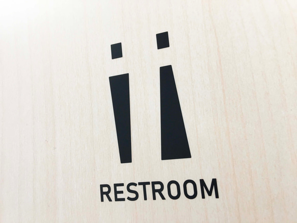 トイレマーク　RESTROOM　カッティングシート　切文字　ピクトサイン　ピクトグラム　男女　type-C 4枚目の画像