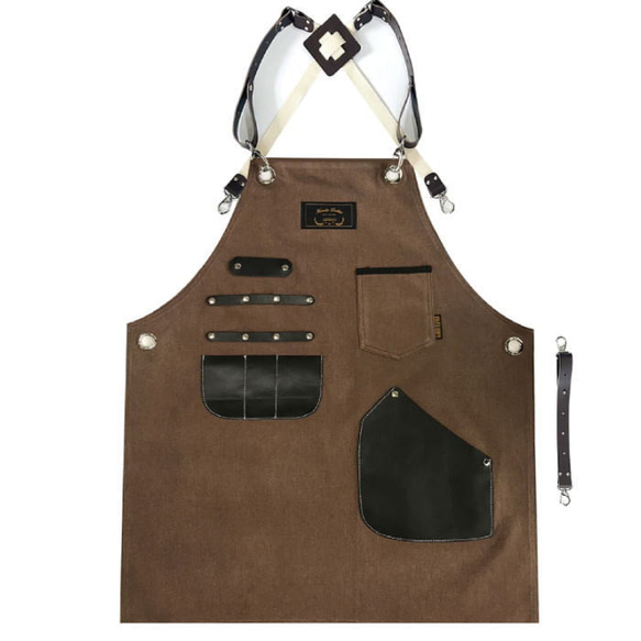 理容 美容エプロン 職人 シザーエプロン 作業エプロン デニムエプロン レザーエプロン かっこいい ショップエプロン ア 