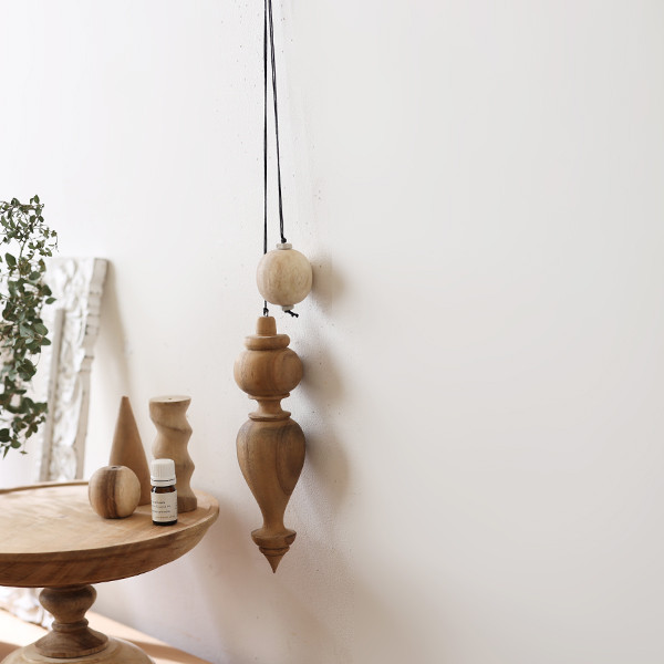 最終ＳＡＬＥ　Lサイズ　天然無垢ウッド香るモビール　木製ディフューザー　アロマウッド　W04A