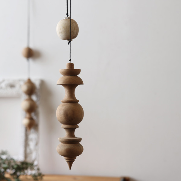 最終ＳＡＬＥ　Lサイズ　天然無垢ウッド香るモビール　木製ディフューザー　アロマウッド　吊り　W04B