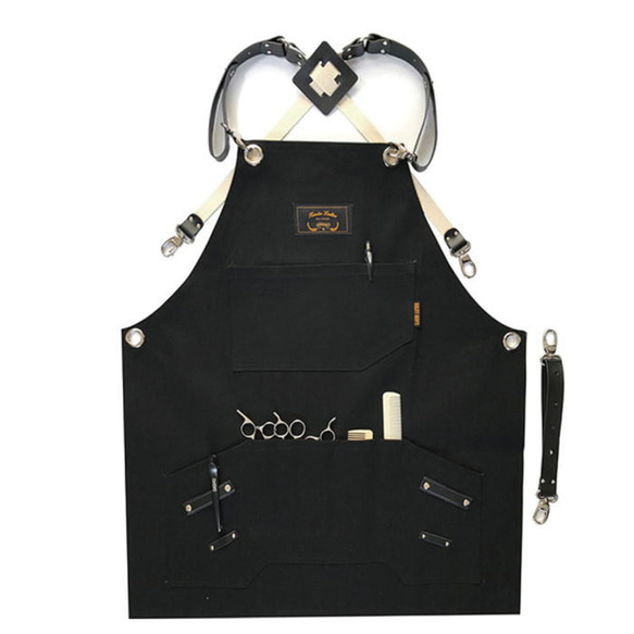 理容 美容エプロン 職人 シザーエプロン 作業エプロン デニムエプロン レザーエプロン かっこいい ショップエプロン ア 