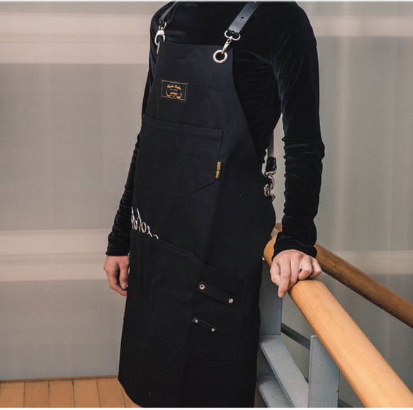 理容 美容エプロン 職人 シザーエプロン 作業エプロン デニムエプロン レザーエプロン かっこいい ショップエプロン ア 