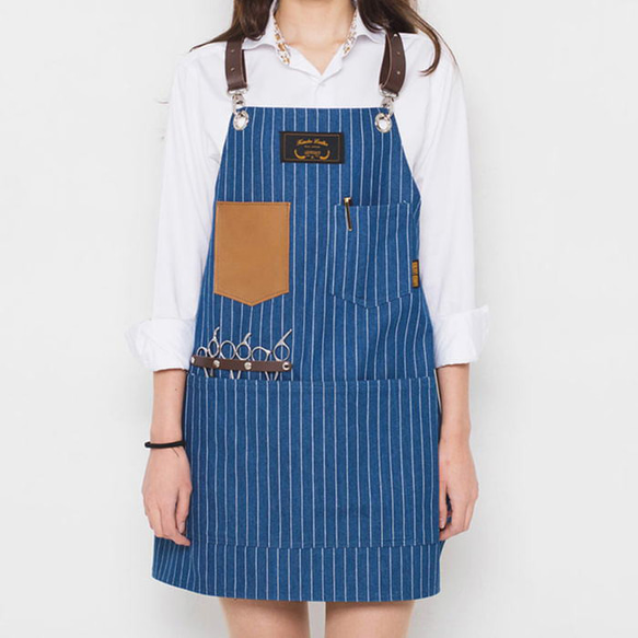 理容 美容エプロン 職人 シザーエプロン 作業エプロン デニムエプロン レザーエプロン かっこいい ショップエプロン ア 