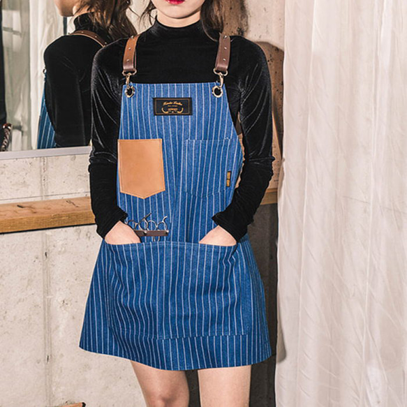 理容 美容エプロン 職人 シザーエプロン 作業エプロン デニムエプロン レザーエプロン かっこいい ショップエプロン ア 