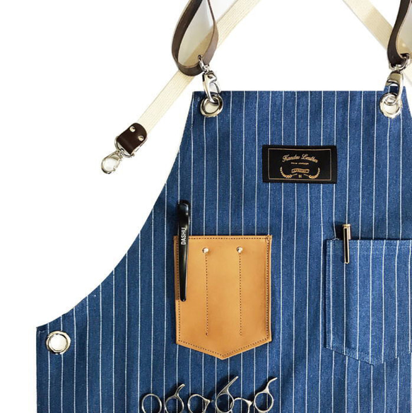 理容 美容エプロン 職人 シザーエプロン 作業エプロン デニムエプロン レザーエプロン かっこいい ショップエプロン ア 