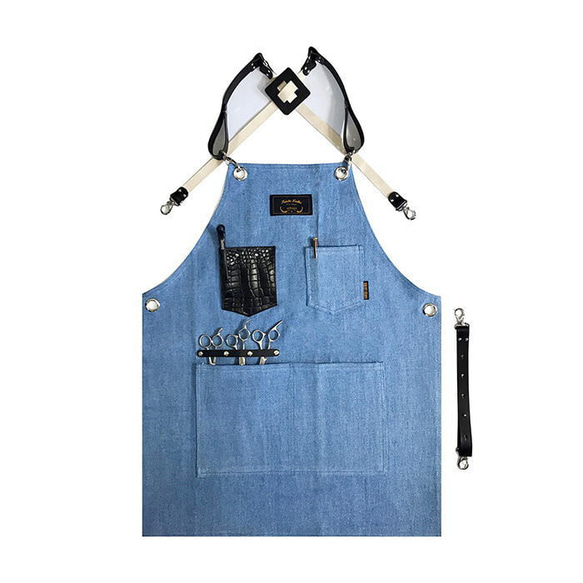 理容 美容エプロン 職人 シザーエプロン 作業エプロン デニムエプロン レザーエプロン かっこいい ショップエプロン ア 