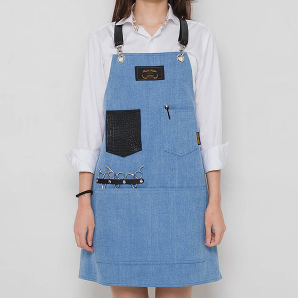 理容 美容エプロン 職人 シザーエプロン 作業エプロン デニムエプロン レザーエプロン かっこいい ショップエプロン ア 