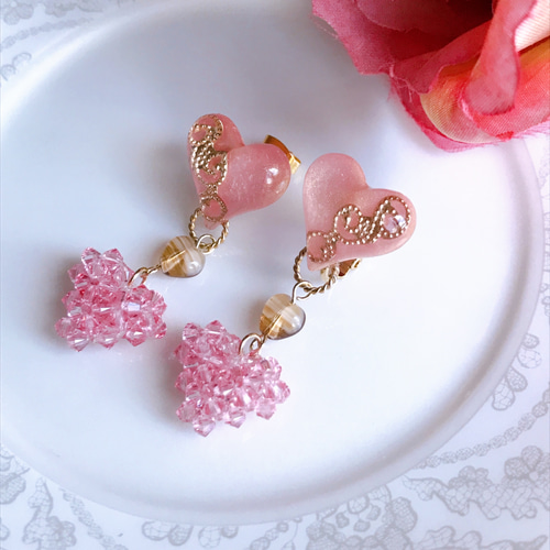 Triple Heart ♡♡♡ 三連ハート イヤリング・ピアス