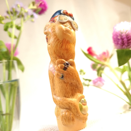 判子にもなれる 柘植の小さい置物彫刻 「おれミュージシャン」 その他