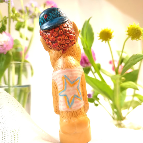 判子にもなれる 柘植の小さい置物彫刻 「おれミュージシャン」 その他