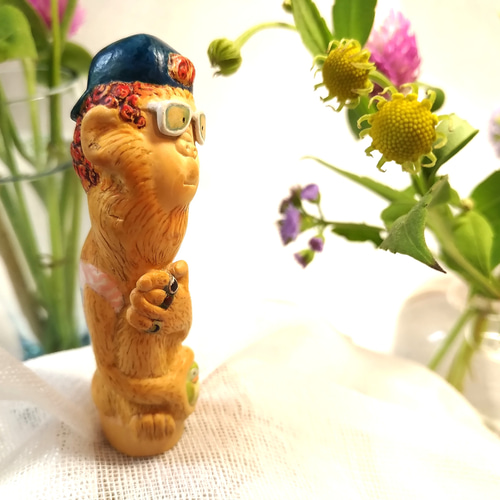 判子にもなれる 柘植の小さい置物彫刻 「おれミュージシャン」 その他