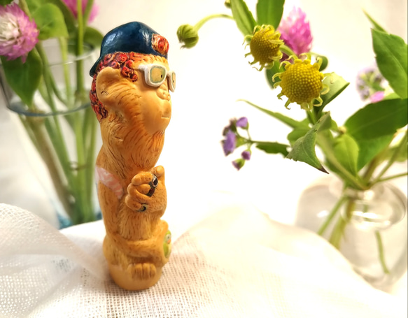 判子にもなれる 柘植の小さい置物彫刻 「おれミュージシャン」 その他